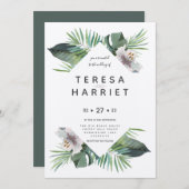 La verdure tropicale invitation rustique (Devant / Derrière)