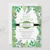 La verdure | Wild Ferns Baby Shower Invitations (Devant)
