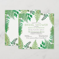 La verdure | Wild Ferns Invitations de douche nupt