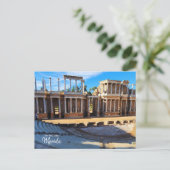 La véritable carte postale de Mérida en Espagne (Debout devant)