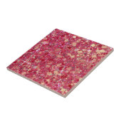 La Vida Magenta roze kleur Faux vaste stof Tegeltje (Zijkant)