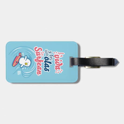 │La vida y las olas se surfean Bagagelabel (Achterkant horizontaal)