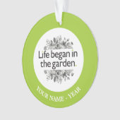 La vie a commencé dans le jardin (devant)