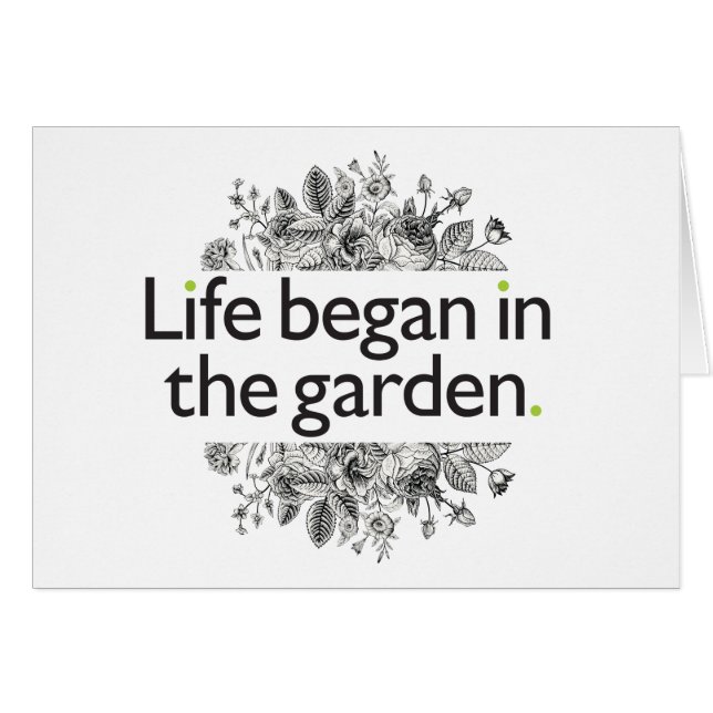 La vie a commencé dans le jardin (Devant horizontal)
