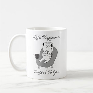 La vie arrive Café Aide Tasse Thème Mignon Chat Dr