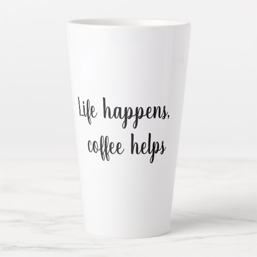La vie arrive, le café aide Mug (Devant)