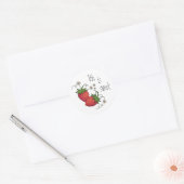 La vie, c'est des stickers ronds de fraises sucrée (Enveloppe)