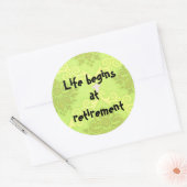 La vie commence à la retraite Autocollants (Enveloppe)
