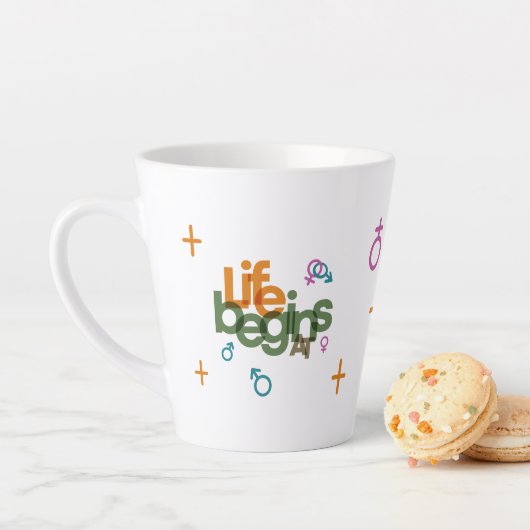 La Vie Commence À (Personnaliser) | Latte Mug (En situation)