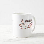 La vie commence après le café, café plein Mug (Devant droit)