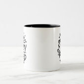 La vie commence après le café, mug à café bicolore (Centre)