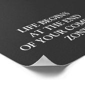 La vie commence une affiche inspirante (Coin)