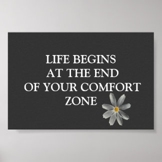 La vie commence une affiche inspirante