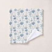 La vie côtière Océans Bleus (Gant de toilette)
