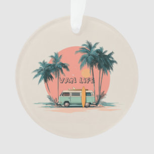La vie dans une camionnette – Art rétro de camping