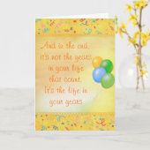 La vie dans vos années Carte d'anniversaire (Fleur jaune)