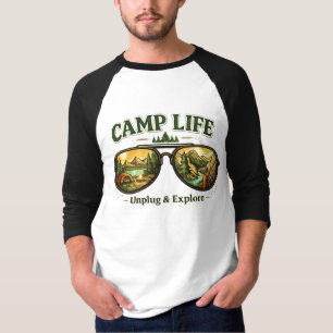 La vie de camping est juste un t-shirt ras-du-cou