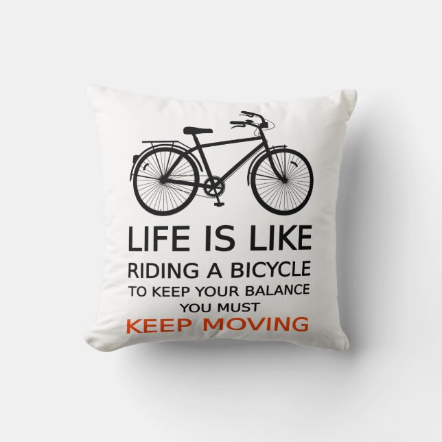 La vie de coussin est comme monter une bicyclette, (Recto)