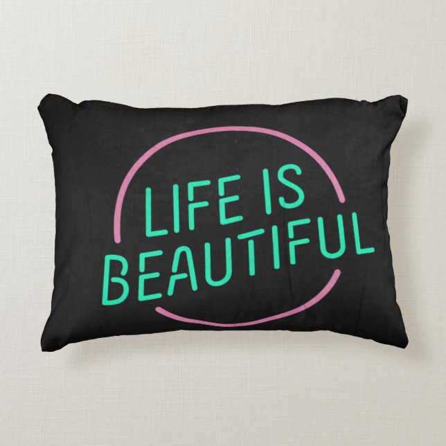 la vie de 🔠 est le beau coussin 16" de polyester (Devant)