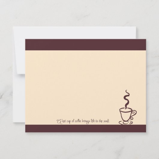 La vie de moka aux cartes de note de tasse de café (Devant)