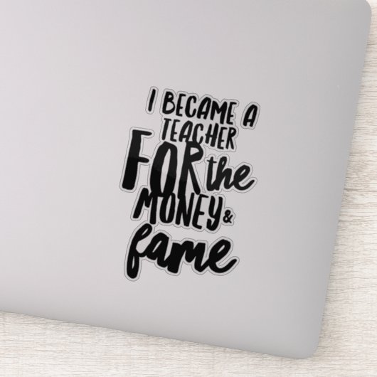 La vie d'enseignant Autocollant (Détail)