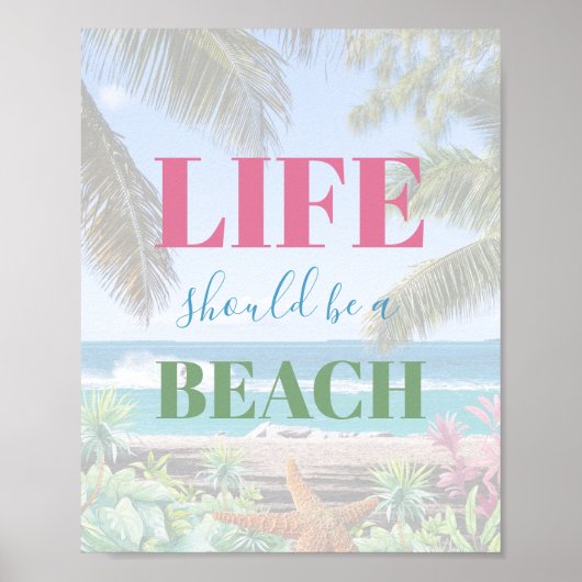 La vie devrait être une affiche de typographie de  (Devant)