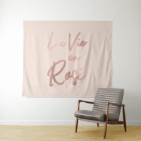 La Vie en Roos French Quote Roos Gold Pink