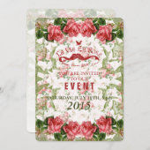 La Vie En Rose - Invitation d'événement / Invitati (Devant / Derrière)