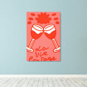 La vie en rouge canvas afdruk (Insitu (Houten vloer))