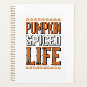 La vie épicée de citrouille Typographie Halloween 