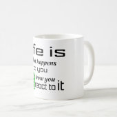 La vie est 10% ce qui vous arrive Mug (Devant droit)