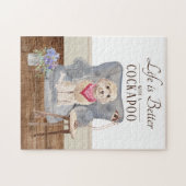 La Vie Est Avec Un Puzzle Cockapoo (Horizontal)