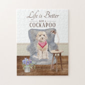 La Vie Est Avec Un Puzzle Cockapoo (Vertical)