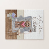 La Vie Est Avec Un Puzzle Cockapoo (Horizontal)