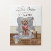 La Vie Est Avec Un Puzzle Cockapoo (Vertical)