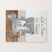 La Vie Est Avec Un Puzzle Fox Terrier (Horizontal)