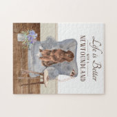 La Vie Est Avec Un Puzzle Terre-Neuve (Horizontal)