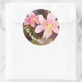 LA VIE EST BEAUCOUP Lys rose stickers (Sac)