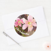 LA VIE EST BEAUCOUP Lys rose stickers (Enveloppe)