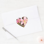 LA VIE EST BEAUCOUP Lys rose stickers coeur (Enveloppe)