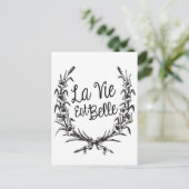 La Vie Est Belle Briefkaart (Staand voorkant)