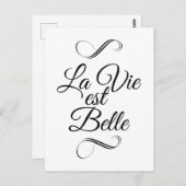 La vie est belle briefkaart (Voorkant / Achterkant)