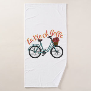 La Vie Est Belle French Bicycle Badhanddoek