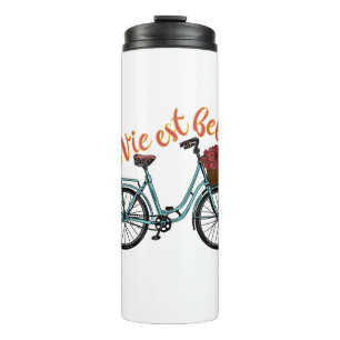 La Vie Est Belle French Bicycle Thermosbeker