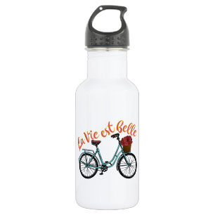 La Vie Est Belle French Bicycle Waterfles