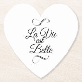 La vie est belle kartonnen onderzetters (Voorkant)