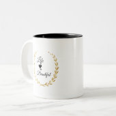 La vie est belle Mug à café à deux tons (Devant gauche)