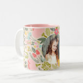 La vie est belle | Mug photo Floral Design (Devant gauche)