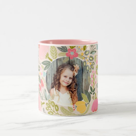 La vie est belle | Mug photo Floral Design (Centre)