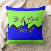 La vie est belle Profitez-en Oreiller décoratif ve (Couverture)